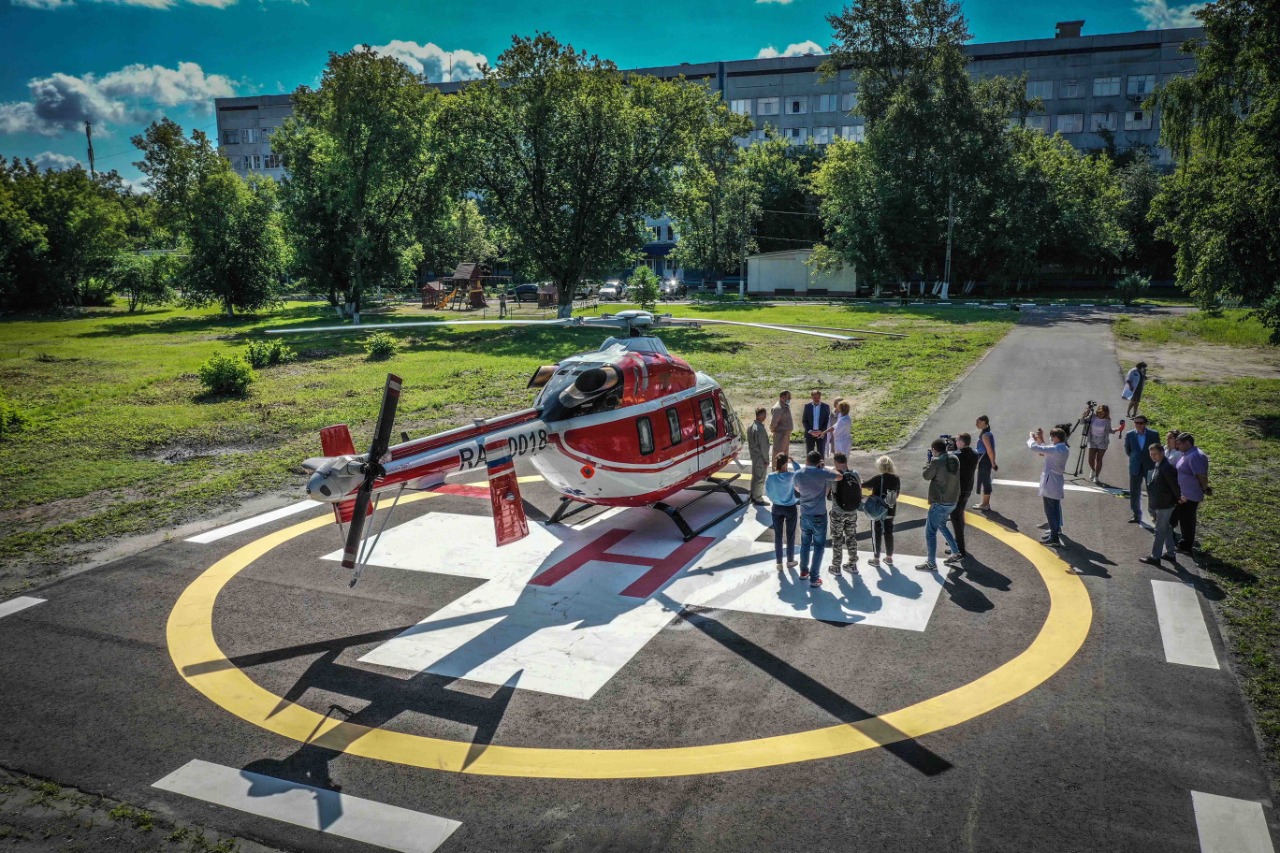 На территории детской больницы в Люберцах открылась вертолетная площадка